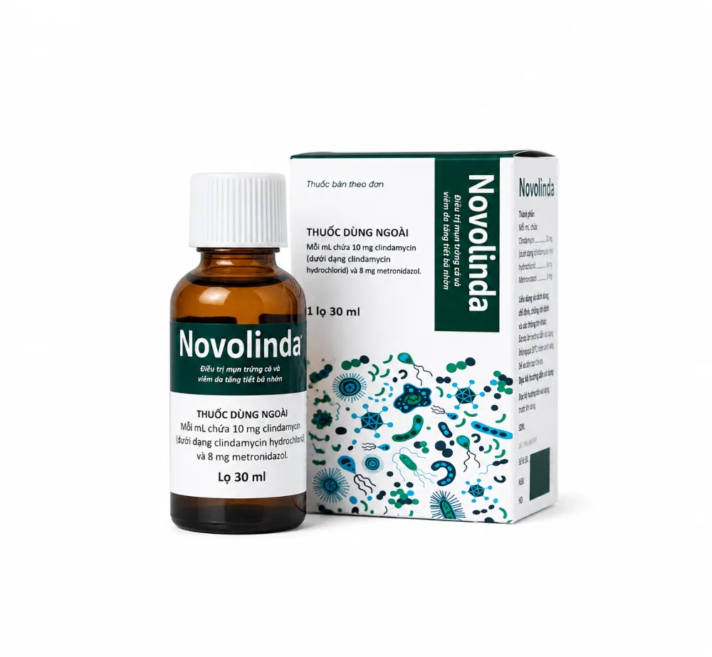 Dung dịch NOVOLINDA CPC1 chỉ định cho bệnh trứng cá, viêm nang lông (30ml)