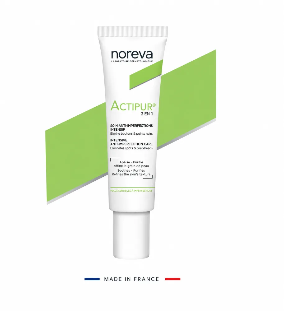 NOREVA ACTIPUR 3 EN 1 INTENSIVE ANTI Kem Bôi Giảm Mụn Và Kiểm Soát Dầu 3 trong 1