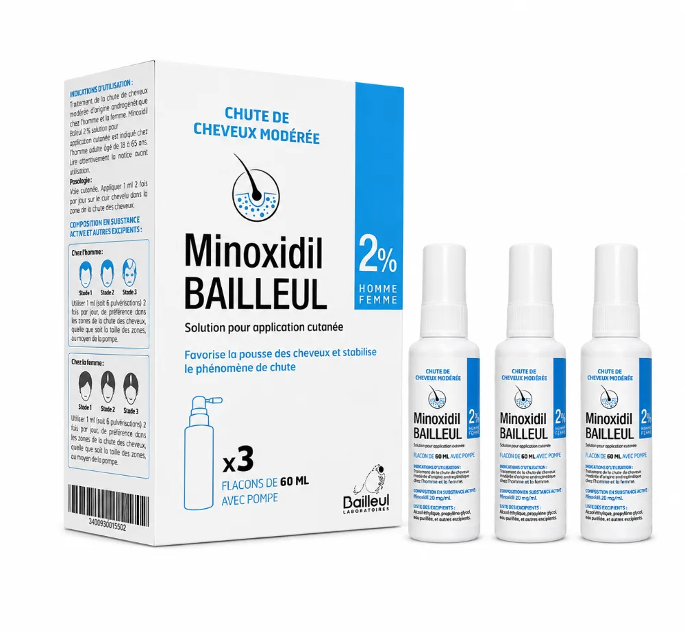 Xịt mọc tóc Minoxidil 2% (Bailleul) 60ml
