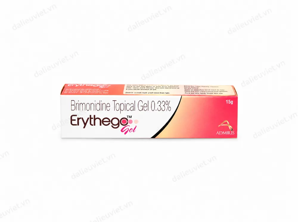 Erythego Brimonidine Topical Gel 0.33% 15g - Trị trứng cá đỏ