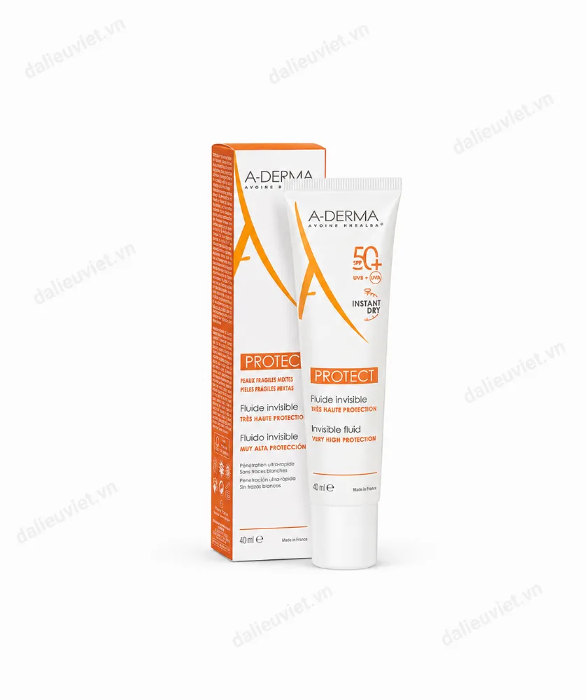 Kem Chống Nắng Chuyên Biệt Dành Cho Da Mỏng Manh A-Derma Protect Invisible Fluid SPF 50