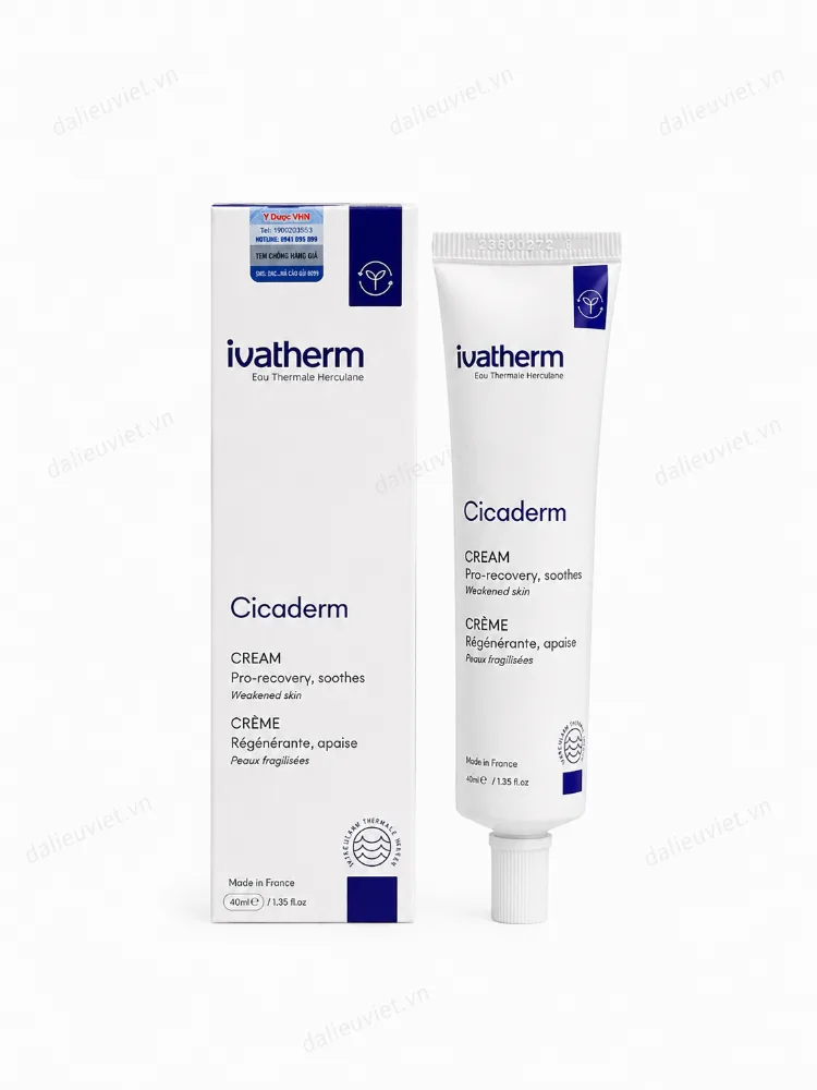 Ivatherm Cicaderm Cream Kem tái tạo và ngăn ngừa sẹo 40ml