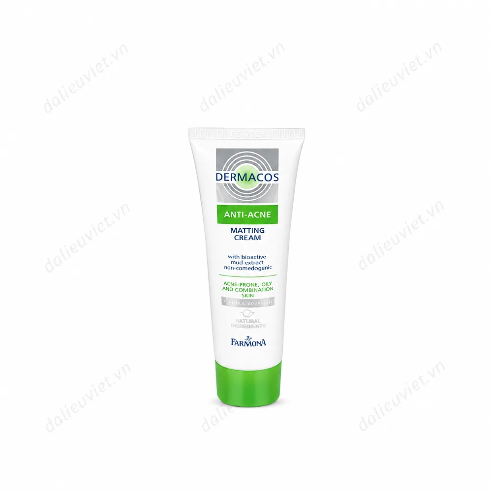Kem bôi ngừa mụn Dermacos Anti Acne Matting Cream 50ml