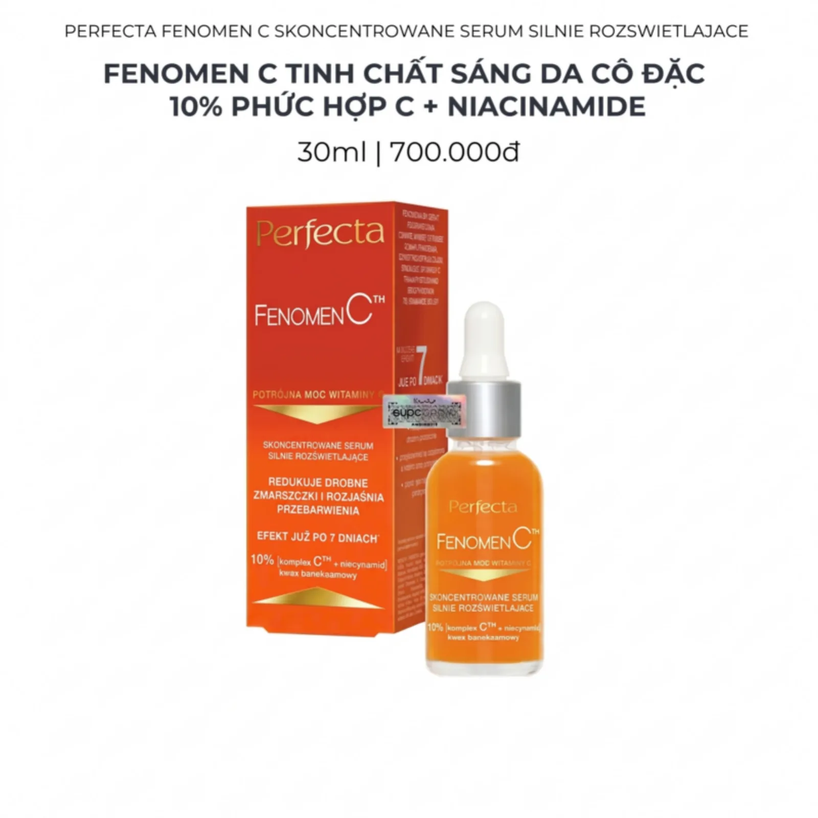 Perfecta Fenomen C 10% Wyrownanie Kolorytu Nawilzenie Odzywienie Booster Na Dzien i Na Noc 15ml - Fenomen C Tinh chất sáng da Ngày Đêm 10% C