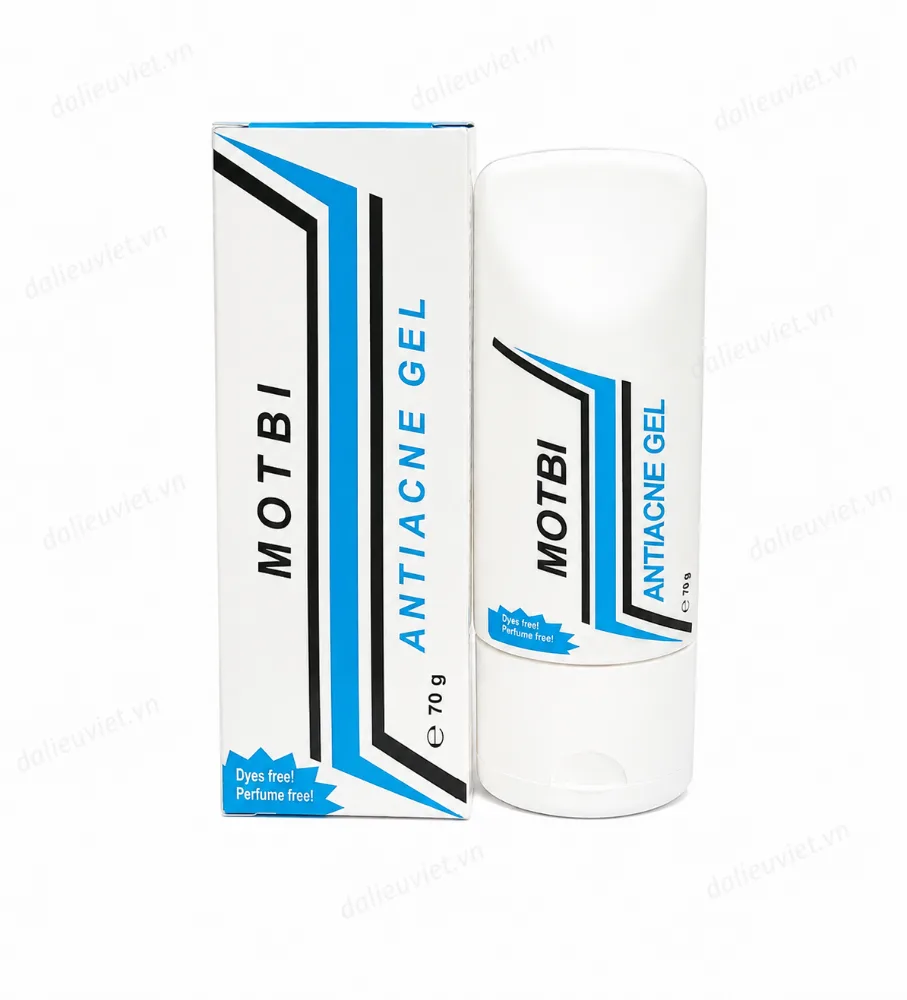 Thuốc bôi Motbi Antiacne Gel 70g giúp điều trị mụn hiệu quả, ngăn ngừa mụn tái phát