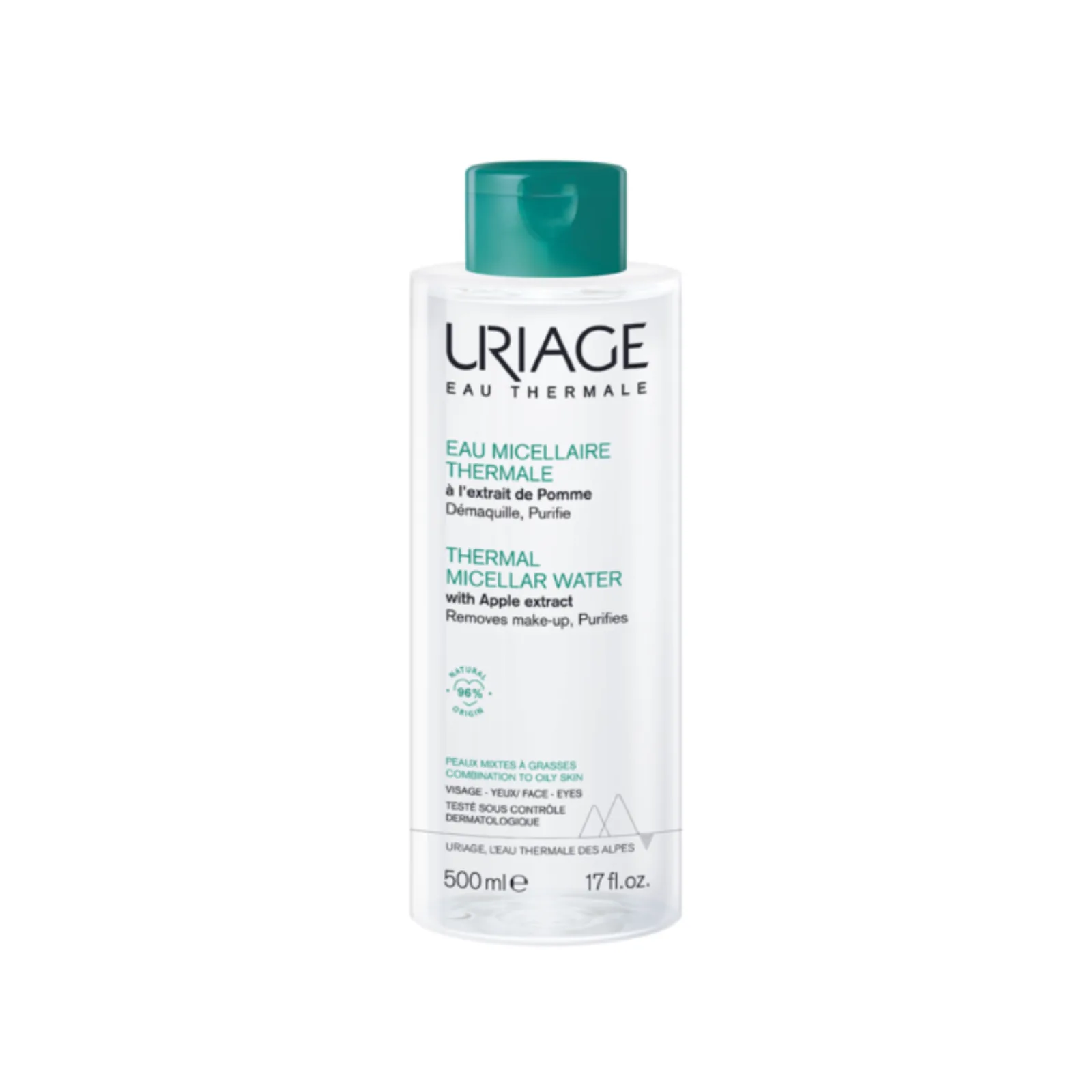Uriage Thermal Micellar Water 500ml - Tẩy trang da dầu, mụn