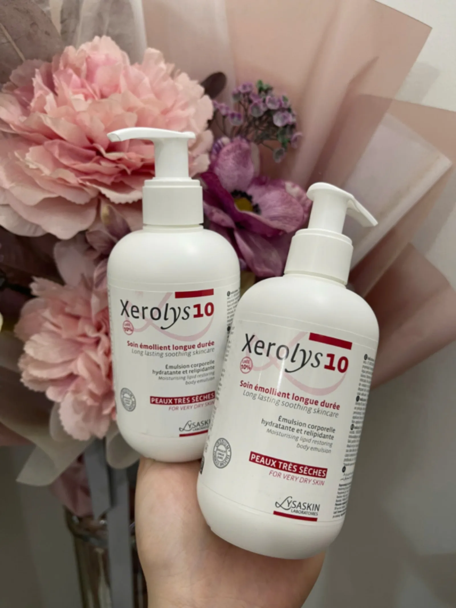 Xerolys 10 Emollient care 200ml-Kem dưỡng cho da khô, viêm da cơ địa.