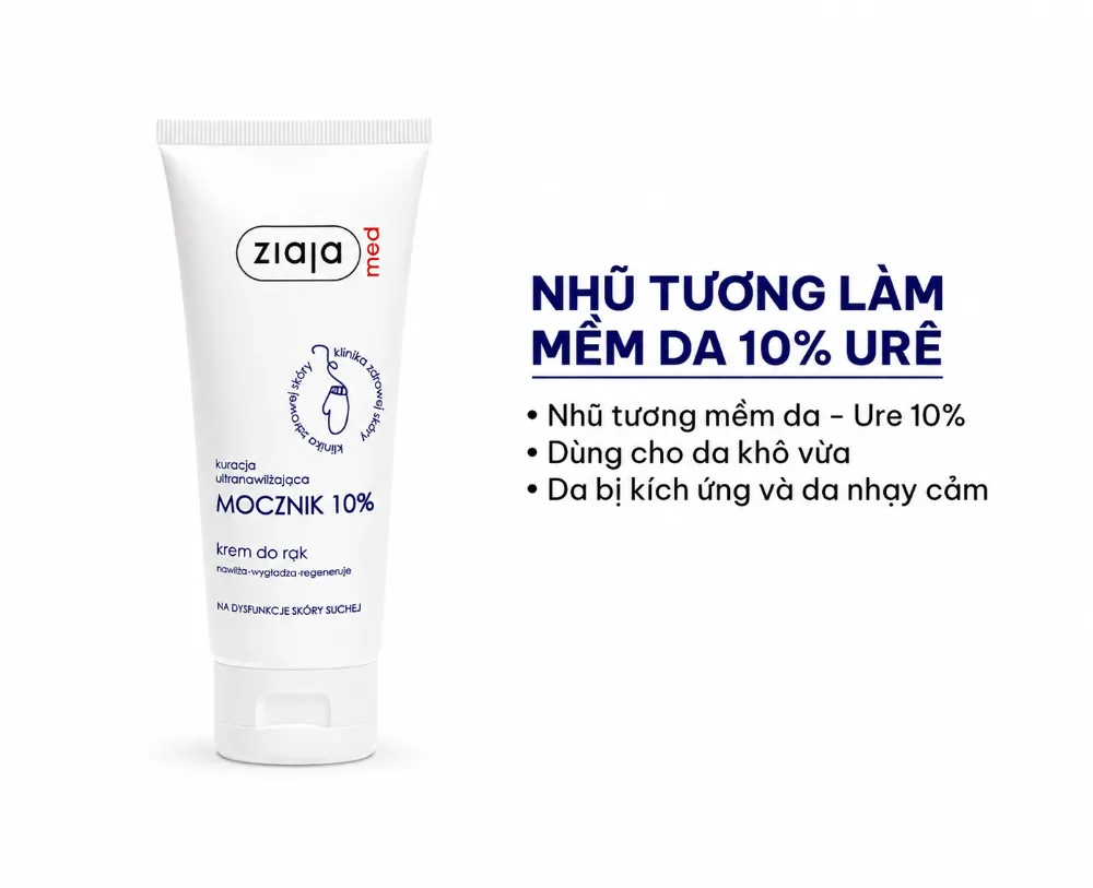 Ziaja Med 10% Nhũ tương làm mềm da